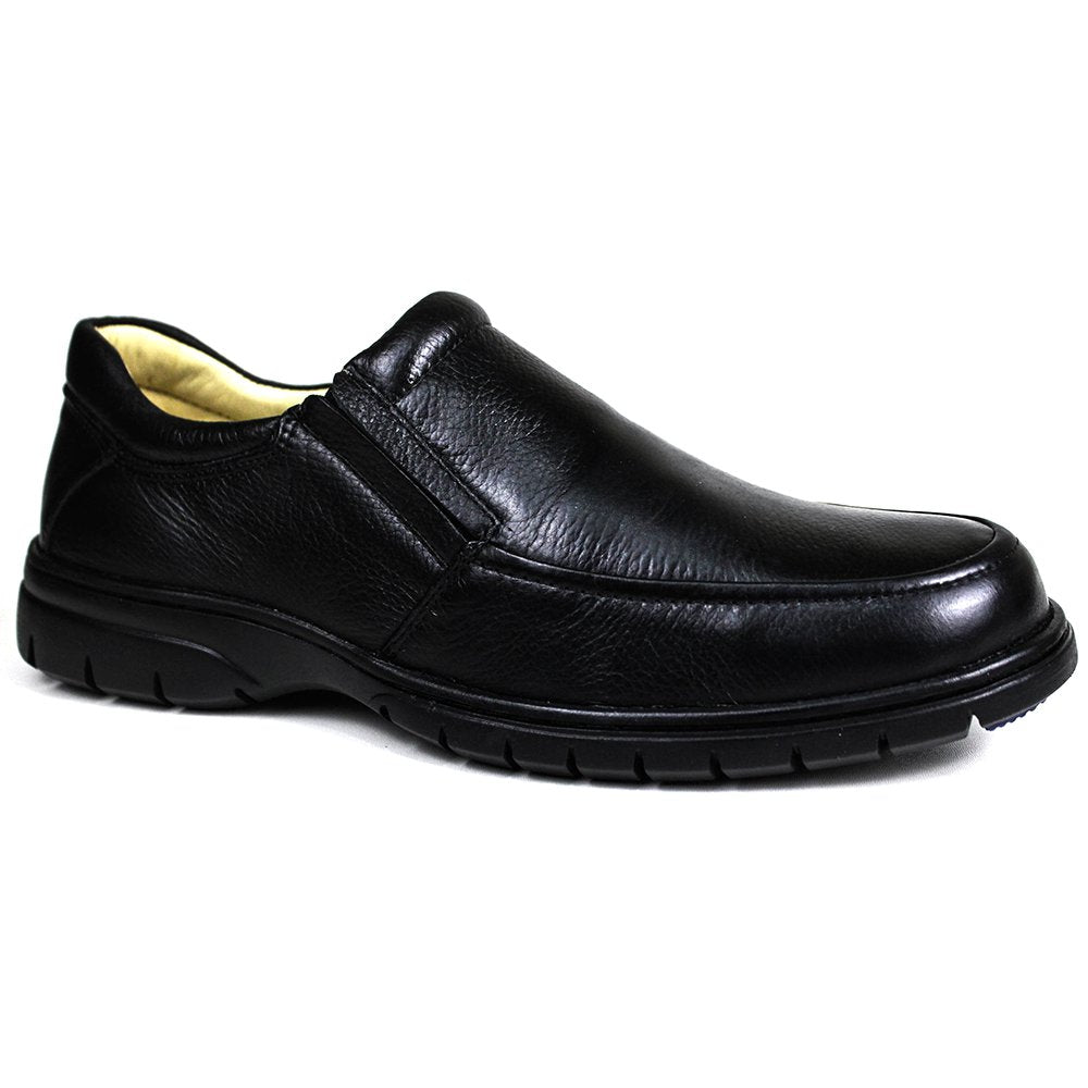 Sapato Casual Conforto Couro Floater Preto 3040