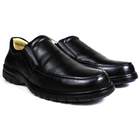 Sapato Casual Conforto Couro Floater Preto 3040