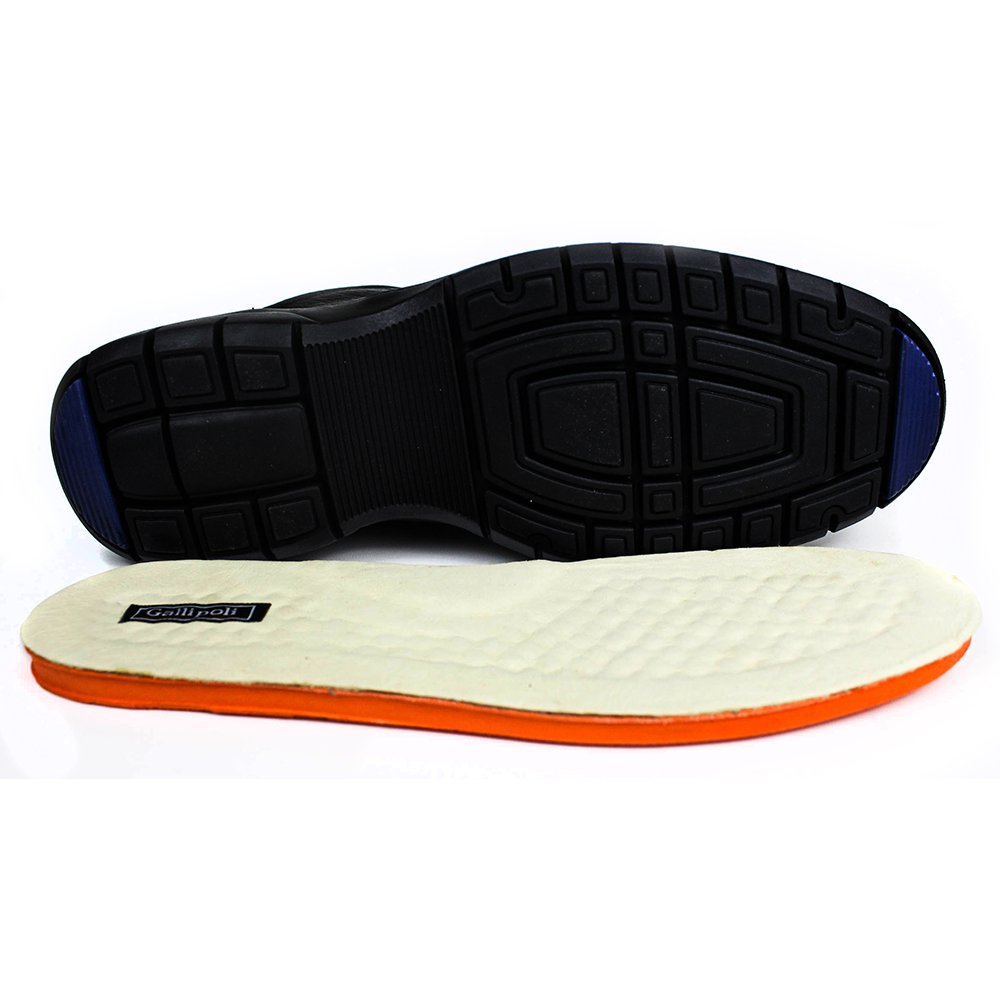 Sapato Casual Conforto Couro Floater Preto 3040